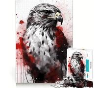 Rompecabezas de 1000 Piezas Halcón de alas Anchas,Bordes impecables,Divertido Rompecabezas,Regalo para Relajarse,Juego de cumpleaños,Regalo artístico (38x26cm)