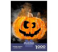 Rompecabezas De 1000 Piezas Halloween Pumpkin Head Rompecabezas para Adultos Juego De Ingenio Corte De Precisión Cumpleaños Y Navidad 38x26cm/1000pcs
