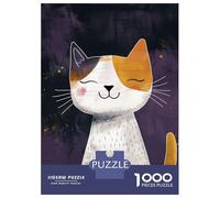 Rompecabezas De 1000 Piezas Happy and Cute Calico Cat Rompecabezas para Adultos Juego De Ingenio Análisis Y Lógica Interacción Entre Padres E Hijos 70x50cm/1000pcs
