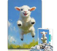 Rompecabezas de 1000 Piezas Happy Sheep Baby para Adultos y adolescentesAyuda a ejercitar el cerebroJuguetes adictivos para Cultivar la pacienciaJuego de desafío único38x52cm