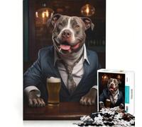 Rompecabezas de 1000 Piezas Happy XL Bully in The Pub, Juego Familiar, Montaje de Patrones, con Piezas de Formas aleatorias Que encajan Perfectamente 38x52cm