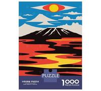 Rompecabezas De 1000 Piezas Hawaii Volcanoes Art Print Rompecabezas para Adultos Juego De Ingenio Carrera De Velocidad De Manos Cumpleaños Y Navidad 70x50cm/1000pcs