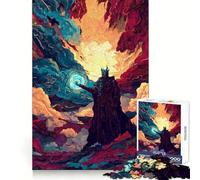Rompecabezas de 1000 Piezas Hechicero usando Magia en un Paisaje fantástico para Adolescentes Juguete Inteligente para Jugar en Interiores Corte preciso (50x75cm)