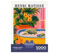 Rompecabezas De 1000 Piezas - Henri Matisse Style Hedgehog Bath Rompecabezas para Adolescentes Juego Familiar Análisis Y Lógica Trato como Regalos para Toda La Familia 52x38cm/1000pcs