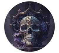Rompecabezas de 1000 Piezas Hermosa Calavera. Rompecabezas de 1000 Piezas para Adultos. Un desafío para la Mente, Actividad Familiar, decoración del hogar, Regalo navideño (tamaño 67,5 x 67,5 cm).