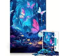Rompecabezas de 1000 Piezas Hermosa Mariposa,Corte preciso,Divertido Juego de ingenio,Juego Relajante,Divertido,decoración navideña para el hogar (50x75cm)