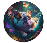 Rompecabezas de 1000 Piezas Hermoso Bulldog. Rompecabezas de 1000 Piezas para Adultos. Un desafío para la Mente, Actividad Familiar, decoración del hogar, Regalo navideño (tamaño 67,5 x 67,5 cm).