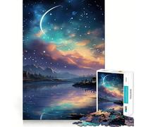 Rompecabezas de 1000 Piezas Hermoso Cielo Nocturno,decoración Elegante y Funcional,Ideal para desarrollar la Mente,Jugar cómodamente y Disfrutar de la Navidad Regalo Divertido (50x75cm)