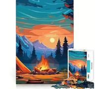 Rompecabezas de 1000 Piezas,Hermoso,para Acampar,con Bordes Lisos,Ideal para desarrollar la Mente,divertirse y Pasar un rato Agradable cumpleaños o como pasatiempo (50x75cm)