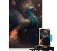 Rompecabezas de 1000 Piezas Hermoso Pavo Real,Corte Suave,Juego cognitivo,Regalo para Momentos de Juego relajantes,Regalo de cumpleaños (38x26cm)