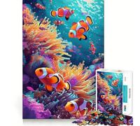 Rompecabezas de 1000 Piezas Hermoso pez Payaso,Corte Suave,Juego cognitivo,Regalo para un Momento de Juego Relajante,Regalo de cumpleaños (38x26cm)