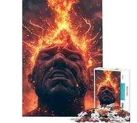 Rompecabezas de 1000 Piezas Hombre Envuelto en Llamas Ideal para cumpleaños Navidad o como un Divertido Juego Familiar para Mayores de 14 años (38x26cm)