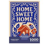 Rompecabezas De 1000 Piezas - Home Sweet Home House and Flowers Rompecabezas para Adultos Juegos Familiares Carrera De Velocidad Manual Oferta como Regalos para Toda La Familia 38x26cm/1000pcs