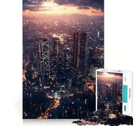 Rompecabezas de 1000 Piezas Horizonte de Tokio al Atardecer para Adolescentes Un Rompecabezas Que Ayuda a desarrollar la Memoria Relajante y Divertido Diseño para armar Una cálida Sorpresa 38x52cm