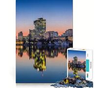 Rompecabezas de 1000 Piezas Horizonte de Viena al Atardecer para Adolescentes Diversión,tamaño Uniforme,Piezas precisas,Actividad Relajante para Grupos en Interiores (38x52cm)