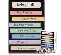 Rompecabezas de 1000 Piezas Hoy voy a Afirmaciones Inspiradoras Actividad Relajante para el Tiempo Libre Juguete de Juego con Bordes Lisos y Corte de precisión Tamaño 50x75cm