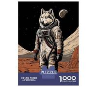 Rompecabezas De 1000 Piezas Husky Astronaut On Mars Rompecabezas para Adultos Juegos Relajantes Decoración del Hogar Cumpleaños Y Navidad 70x50cm/1000pcs