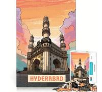 Rompecabezas de 1000 Piezas Hyderabad Ajuste Juego Concentración Entrenamiento Diversión Relajación Tiempo de Juego Regalo de Ocio navideño (38x26cm)