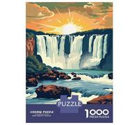 Rompecabezas De 1000 Piezas Iguazu Falls Sunset Rompecabezas para Adultos Juego Familiar Decoración Perfecta Cumpleaños Y Navidad 38x26cm/1000pcs