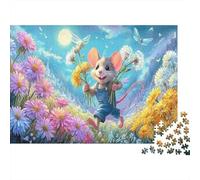 Rompecabezas de 1000 Piezas Ilustración Campo Dibujos Adultos Papel Relajante Paisaje Girasol Puzzle Decoración Hogar 70x50cm/1000pcs