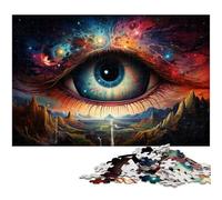 Rompecabezas de 1000 Piezas Imagina Ojos Coloridos para Adultos, Rompecabezas de Madera, Juguete para decoración de Pared, 1000 Piezas (75 x 50 cm)