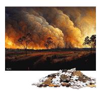 Rompecabezas de 1000 Piezas: Incendio Forestal Australiano II. Rompecabezas de Madera Cuadrados creativos para Adultos 1000 Piezas (75 x 50 cm).