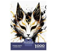 Rompecabezas De 1000 Piezas Ink Kitsune Mask Rompecabezas para Adultos Juego De Ingenio Ensamblaje De Patrones Difícil Y Desafiante 70x50cm/1000pcs