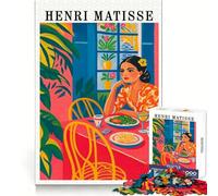 Rompecabezas de 1000 Piezas Inspirado en Henri Matisse Escena de Comedor Regalos para Adultos Ideal para aliviar la ansiedad Crear un Ambiente Acogedor y divertirse Ideal para exhibir en la Pared
