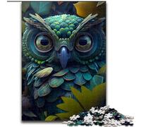Rompecabezas de 1000 Piezas: Intensa Mirada de búho Rompecabezas de 1000 Piezas para Adultos Adolescentes y familias Regalo Ideal para Las Fiestas Tamaño 50x75cm