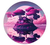 Rompecabezas de 1000 Piezas Isla en el Lago, Ideal para Adultos, Adolescentes, Familia, Juegos de ingenio y decoración del hogar (67,5 x 67,5 cm)