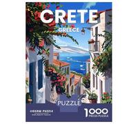 Rompecabezas De 1000 Piezas Island of Crete Rompecabezas para Adultos Juego De Ingenio Carrera De Velocidad De Manos Cumpleaños Y Navidad 52x38cm/1000pcs