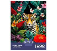 Rompecabezas De 1000 Piezas - Jaguar Jungle Painting Rompecabezas para Adultos Juego De Ingenio Desafío Difícil Oferta como Regalos para Toda La Familia 38x26cm/1000pcs
