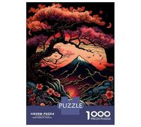 Rompecabezas De 1000 Piezas Japan Neon Cherry Blossom Rompecabezas para Adultos Juego De Ingenio Análisis Y Lógica Cumpleaños 70x50cm/1000pcs