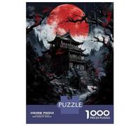 Rompecabezas De 1000 Piezas - Japanese Pagoda with Full Moon-1 Rompecabezas para Adultos Juego De Ingenio Desafío Difícil Regalos para Reducir El Estrés 70x50cm/1000pcs