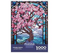 Rompecabezas De 1000 Piezas Japanese Sakura Bloom Art Rompecabezas Juguetes Antiestrés Decoración De Pared Cumpleaños Y Navidad 70x50cm/1000pcs