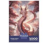 Rompecabezas De 1000 Piezas Japanese Sakura Dragon Rompecabezas para Adultos Juego Familiar Decoración Perfecta Cumpleaños Y Navidad 38x26cm/1000pcs