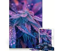 Rompecabezas de 1000 Piezas Jardín de Cannabis Morado para Adultos Mejora la Memoria Ideal para el Ocio Corte Firme Fiestas (50x75cm)