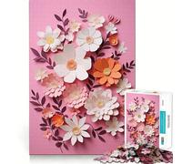 Rompecabezas de 1000 Piezas Jardín de Flores de Papel para Adultos Desarrolla la Capacidad Mental y estimula el Cerebro Bordes precisos (38x26cm)