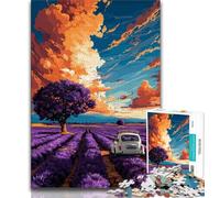 Rompecabezas de 1000 Piezas Jardín de Lavanda para Adultos y Adolescentes Ejercita el Cerebro Juguetes adictivos para Cultivar la Paciencia Ideal para Parejas 75x50cm