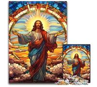 Rompecabezas de 1000 Piezas Jesús en el Cielo, Rompecabezas Imposible para Adultos, Ideal para Adolescentes y coleccionistas, Regalo de Viaje, Actividad Familiar, 50x75cm/19,68x29,52 Pulgadas
