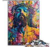Rompecabezas de 1000 Piezas Jesús Grafiti para Adultos y Adolescentes Un Juego desafiante y Divertido para Toda la Familia Cada Pieza es única 50x75cm