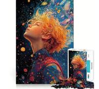 Rompecabezas de 1000 Piezas Joven contemplando Las Estrellas - Diversión con Memoria - Superficie Lisa y sin Rebabas - Un Reto entretenido para el Tiempo Libre (38x26cm)