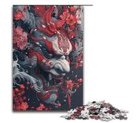 Rompecabezas de 1000 Piezas Juegos educativos máscaras japonesas Antiguas Rompecabezas de Papel para Adultos para diversión Familiar y Noches de Juegos 1000 Piezas (38 x 26 cm)