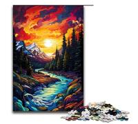 Rompecabezas de 1000 Piezas Juegos educativos Parque Nacional Banff Rompecabezas de Madera para Adultos para diversión Familiar y Noches de Juegos 1000 Piezas (75 x 50 cm)