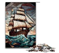 Rompecabezas de 1000 Piezas Juegos educativos Sailors Journey Rompecabezas de Madera para Adultos para diversión Familiar y Noches de Juegos (75 x 50 cm)