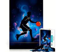 Rompecabezas de 1000 Piezas Jugador de Baloncesto en el Espacio,articulaciones afiladas,Juego Creativo para el Cerebro,Juego para Pasar un rato Agradable,Regalo de cumpleaños (50x75cm)