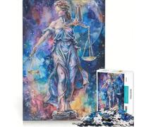 Rompecabezas de 1000 Piezas Justicia Celestial, Juego de ingenio, Regalo de cumpleaños, con Piezas de Formas aleatorias Que encajan Perfectamente 38x26cm
