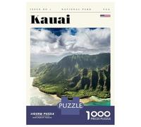 Rompecabezas De 1000 Piezas - Kauai Hawaii National Park Travel Art Rompecabezas para Adultos Juegos Familiares Carrera De Velocidad Manual Oferta como Regalos para Toda La Familia 52x38cm/1000pcs