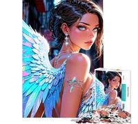 Rompecabezas de 1000 Piezas Kendall para Adultos Impresionante Rompecabezas de ángel de Anime para Adultos Juego Familiar decoración de Pared Actividades Divertidas en casa (Tamaño 38x52cm)