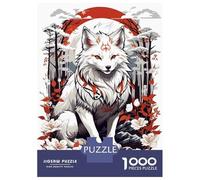 Rompecabezas De 1000 Piezas Kitsune Fox Mask Rompecabezas para Adultos Juguete Decoración De Pared Regalo De Cumpleaños Cumpleaños Y Navidad 70x50cm/1000pcs